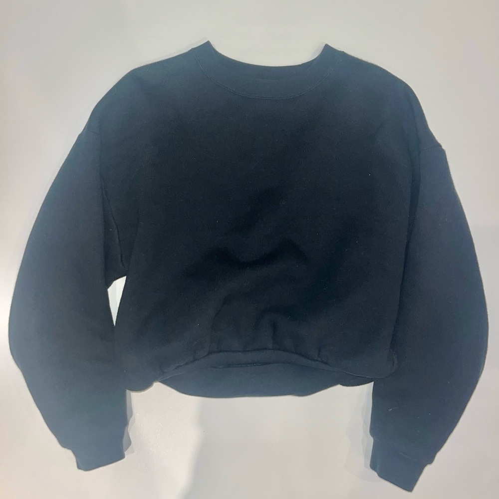 Aritzia Black Hoodie Babaton Fleece Thick Scrunched